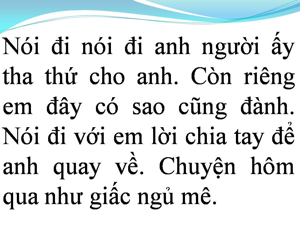Lời bài hát NGƯỜI ĐẾN SAU