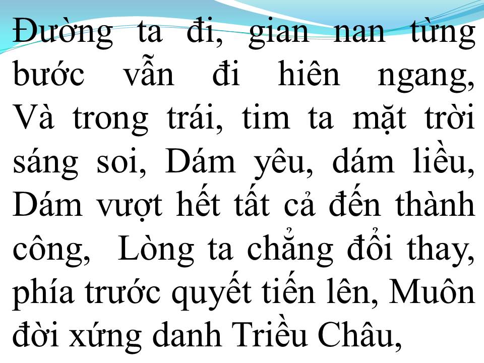 Lời bài hát NGƯỜI ĐẾN TỪ TRIỀU CHÂU