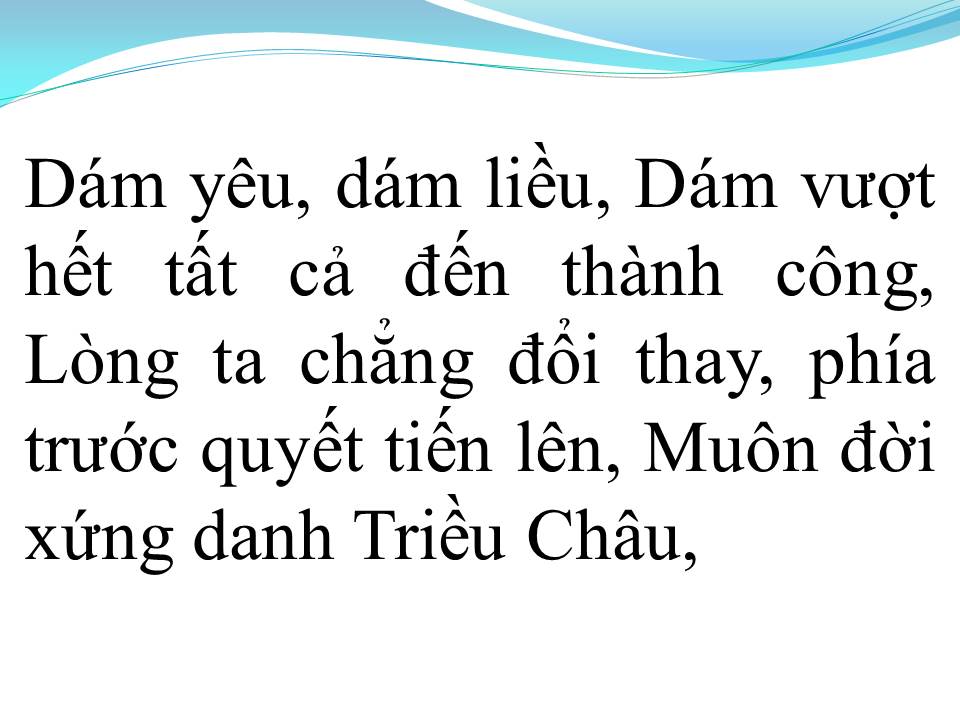 Lời bài hát NGƯỜI ĐẾN TỪ TRIỀU CHÂU