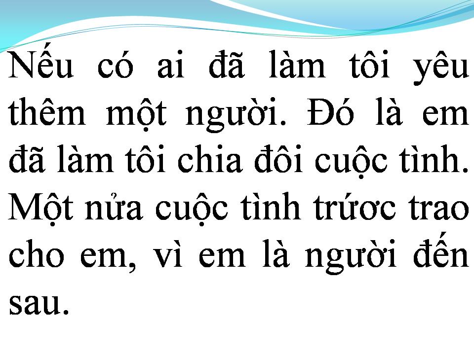 Lời bài hát NGƯỜI ĐI NGANG ĐỜI TÔI