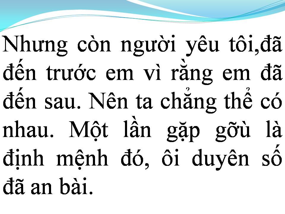 Lời bài hát NGƯỜI ĐI NGANG ĐỜI TÔI