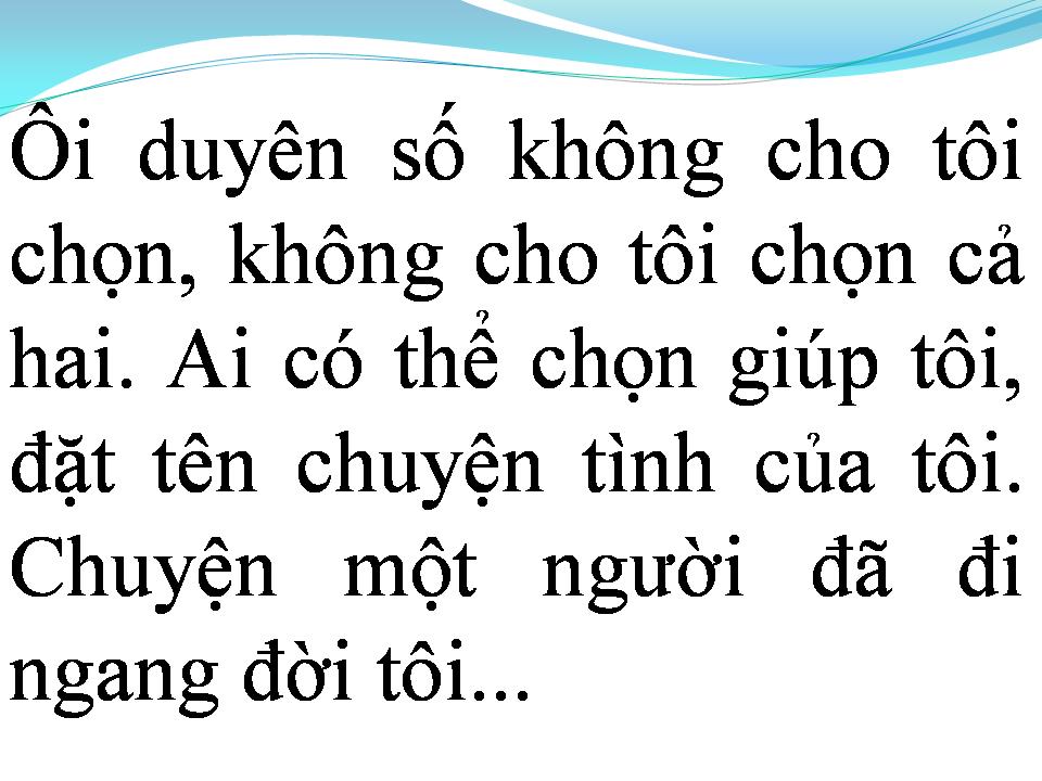 Lời bài hát NGƯỜI ĐI NGANG ĐỜI TÔI