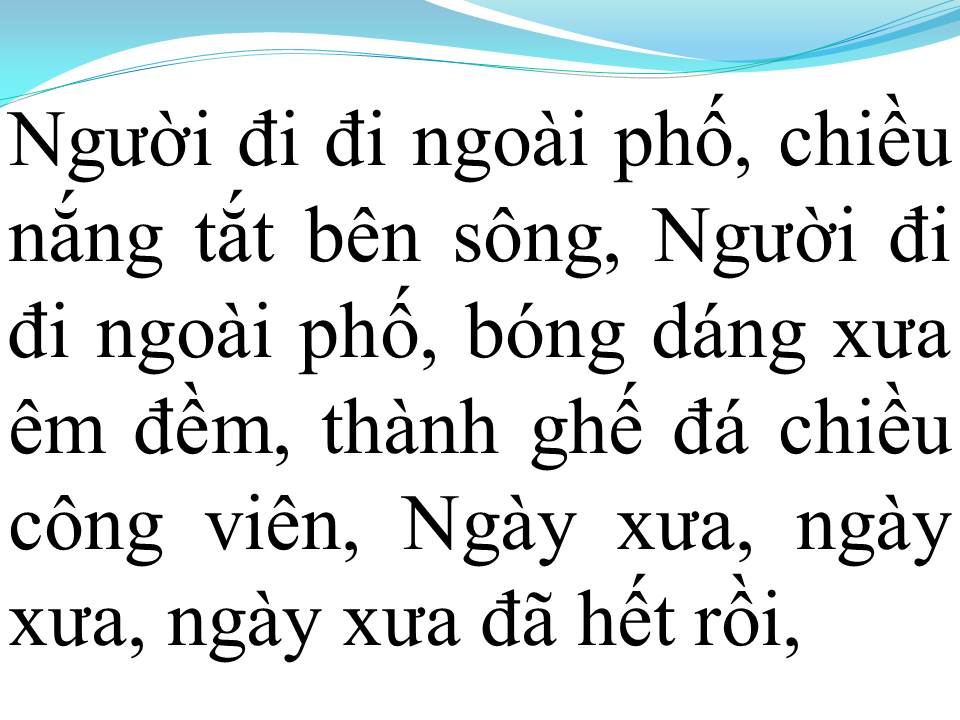 Lời bài hát NGƯỜI ĐI NGOÀI PHỐ