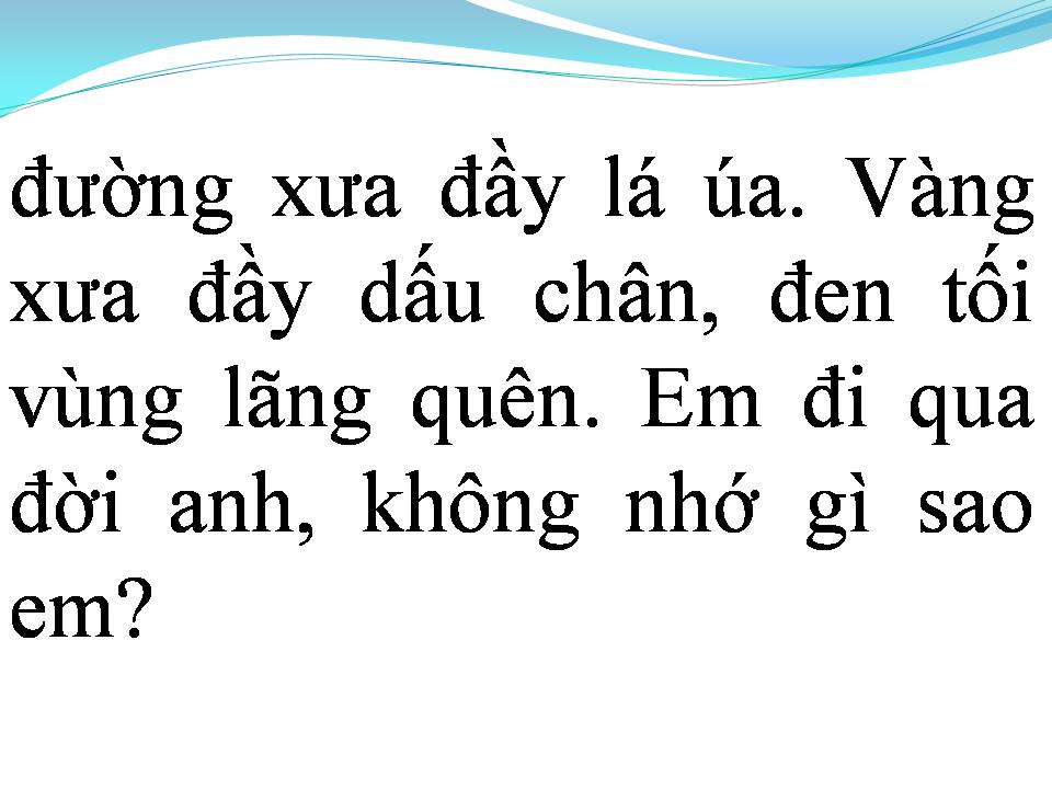 Lời bài hát NGƯỜI ĐI QUA ĐỜI TÔI