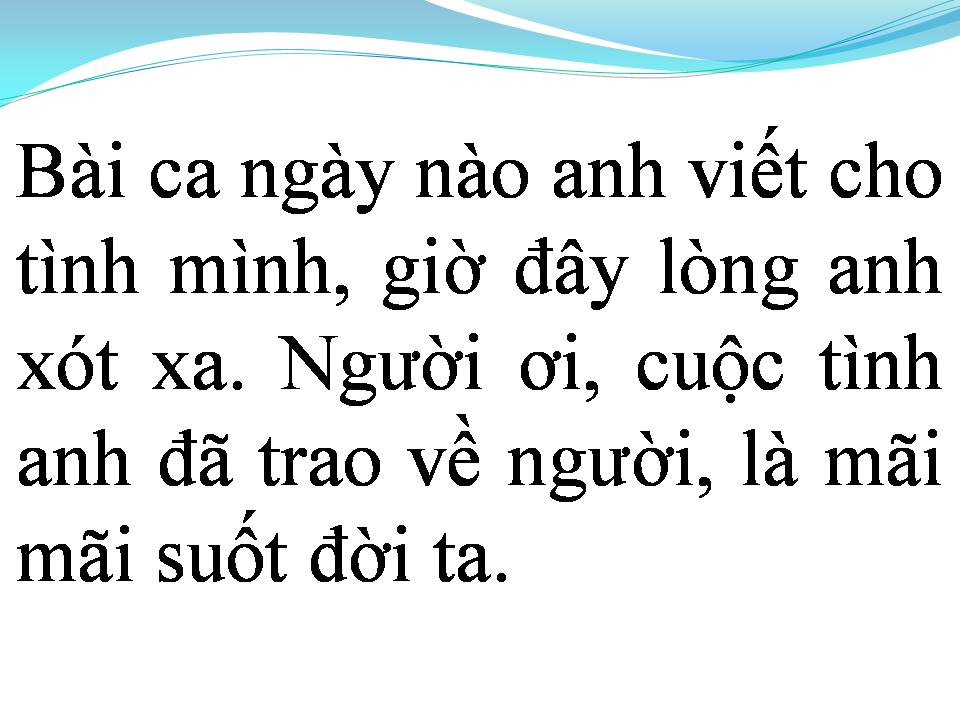 Lời bài hát NGƯỜI ĐI XA MÃI