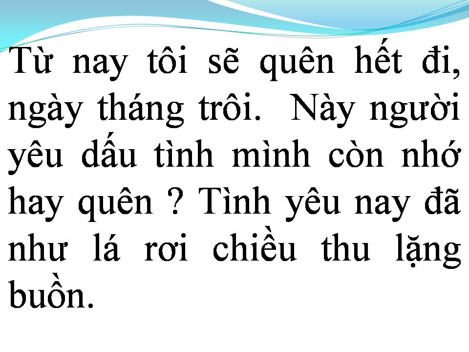 Lời bài hát NGƯỜI ĐI XA MÃI