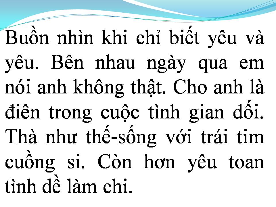 Lời bài hát NGƯỜI ĐIÊN BIẾT YÊU