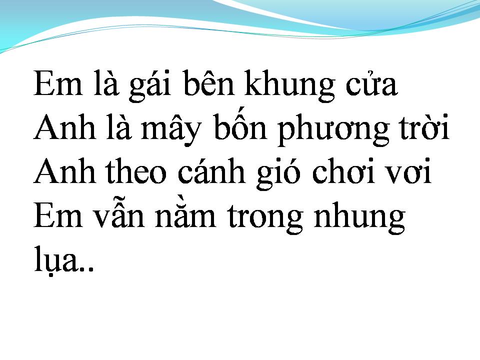 Lời bài hát NGƯỜI EM SẦU MỘNG