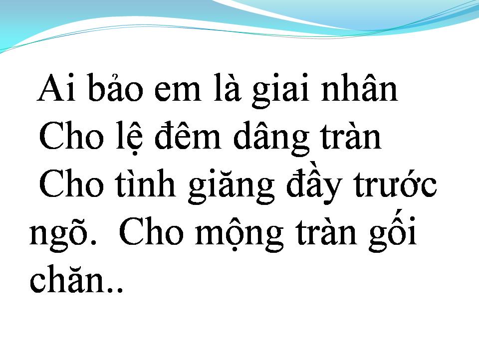 Lời bài hát NGƯỜI EM SẦU MỘNG