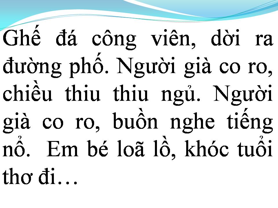 Lời bài hát NGƯỜI GIÀ VÀ EM BÉ