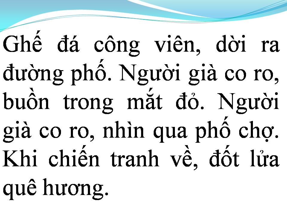 Lời bài hát NGƯỜI GIÀ VÀ EM BÉ