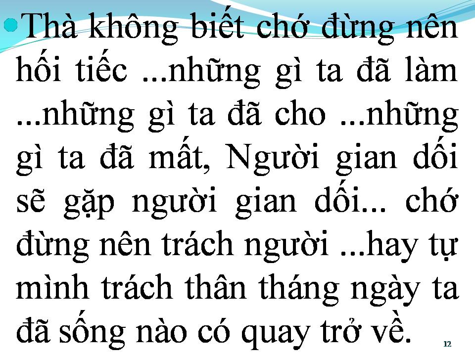 Lời bài hát NGƯỜI GIAN DỐI SẼ GẶP NGƯỜI GIAN DỐI