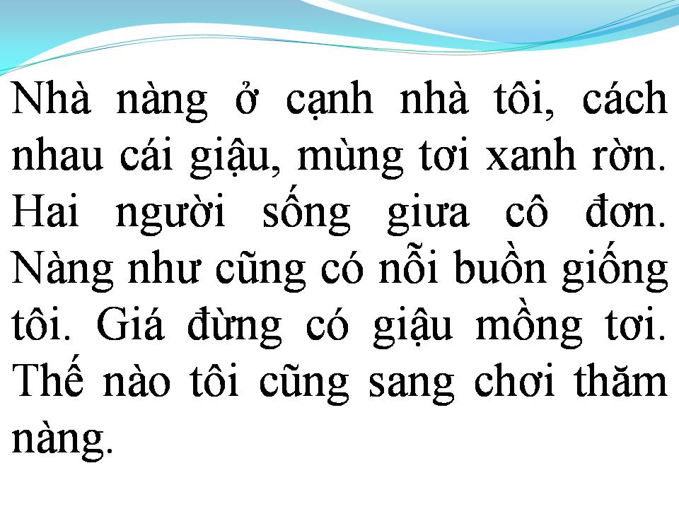 Lời bài hát NGƯỜI HÀNG XÓM