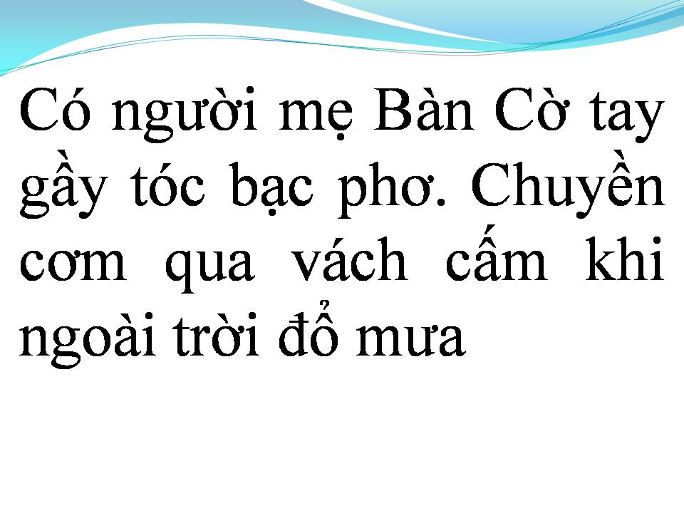 Lời bài hát NGƯỜI MẸ BÀN CỜ