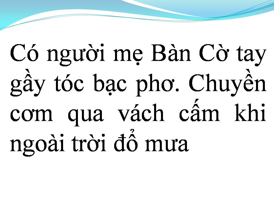 Lời bài hát NGƯỜI MẸ BÀN CỜ