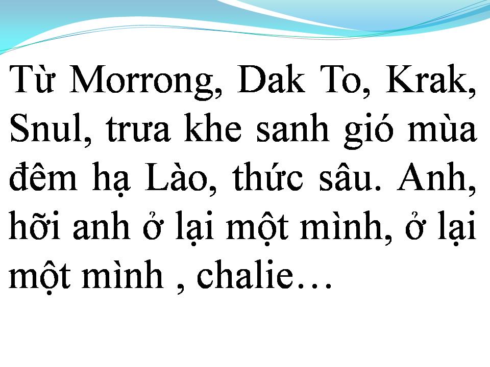 Lời bài hát NGƯỜI Ở LẠI CHARLIE