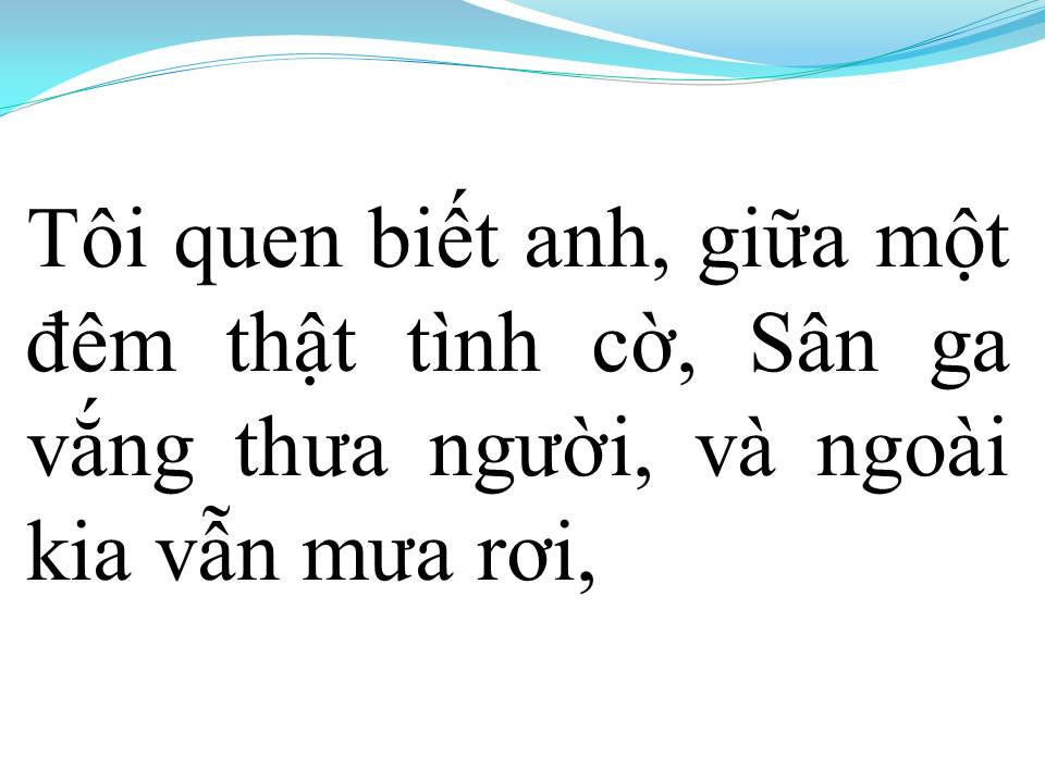 Lời bài hát NGƯỜI TÌNH KHÔNG ĐẾN