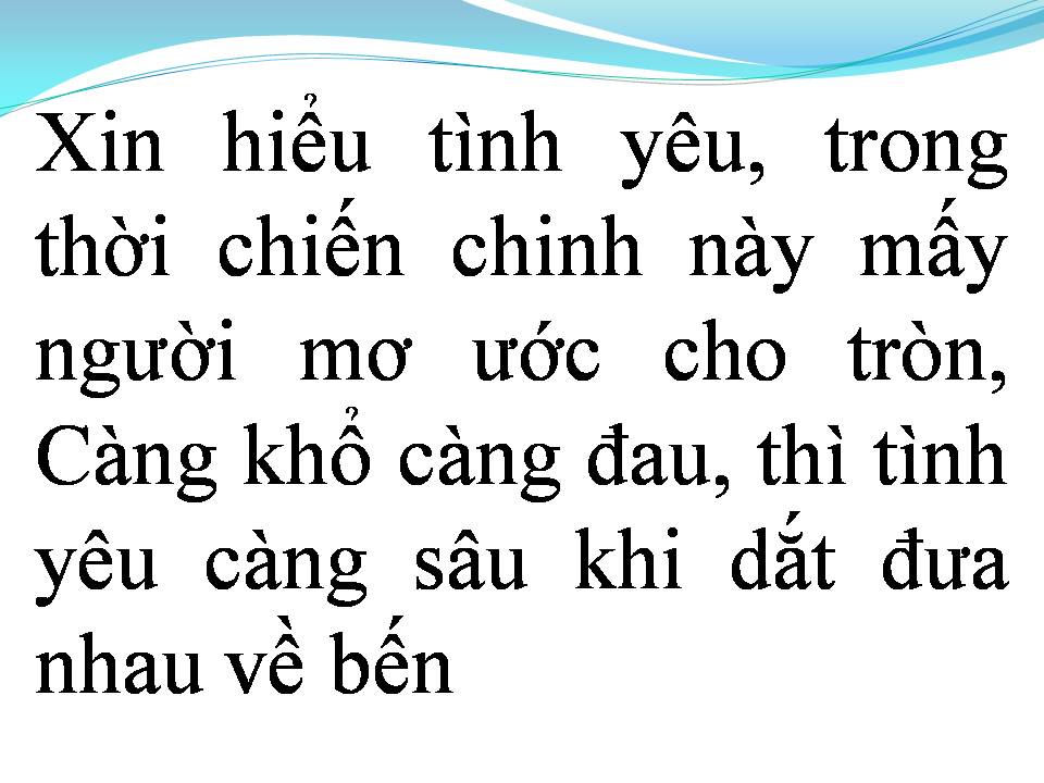 Lời bài hát NGƯỜI TÌNH VÀ QUÊ HƯƠNG