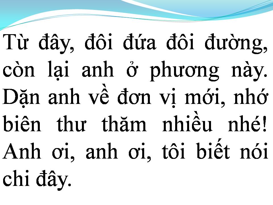 Lời bài hát NGƯỜI VỀ ĐƠN VỊ MỚI