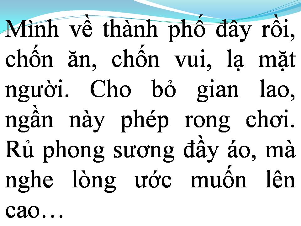 Lời bài hát NGƯỜI XA VỀ THÀNH PHỐ