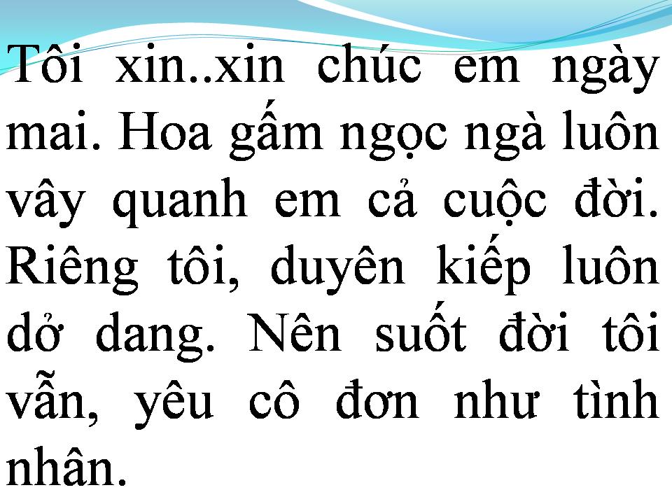 Lời bài hát NGƯỜI YÊU CÔ ĐƠN (ĐỜI TÔI CÔ ĐƠN)