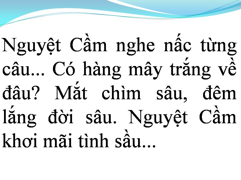 Lời bài hát NGUYỆT CẦM