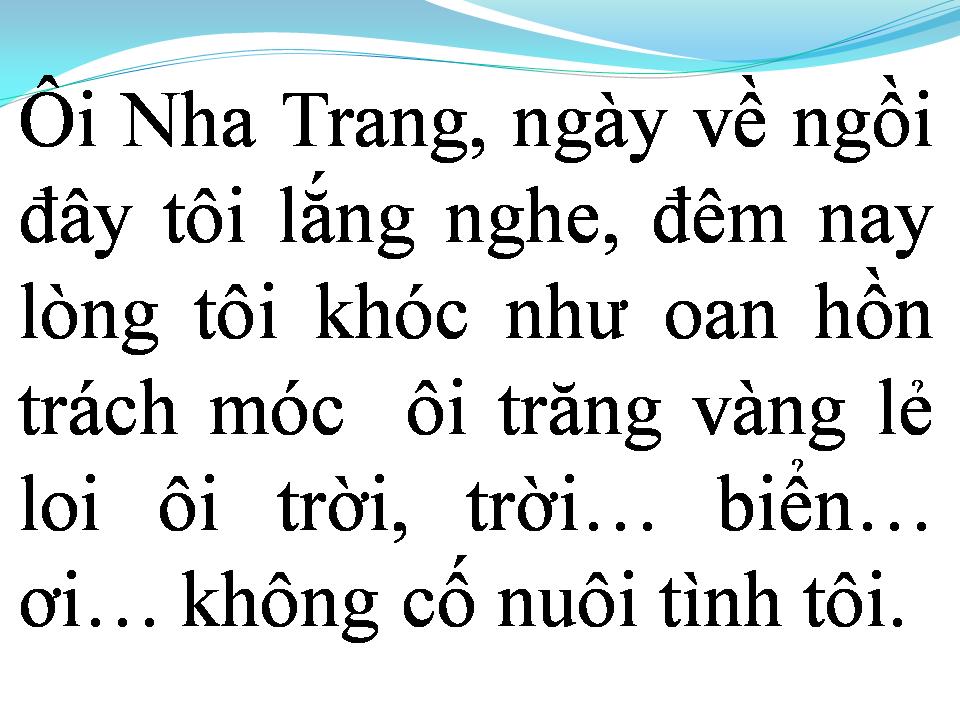 Lời bài hát NHA TRANG NGÀY VỀ