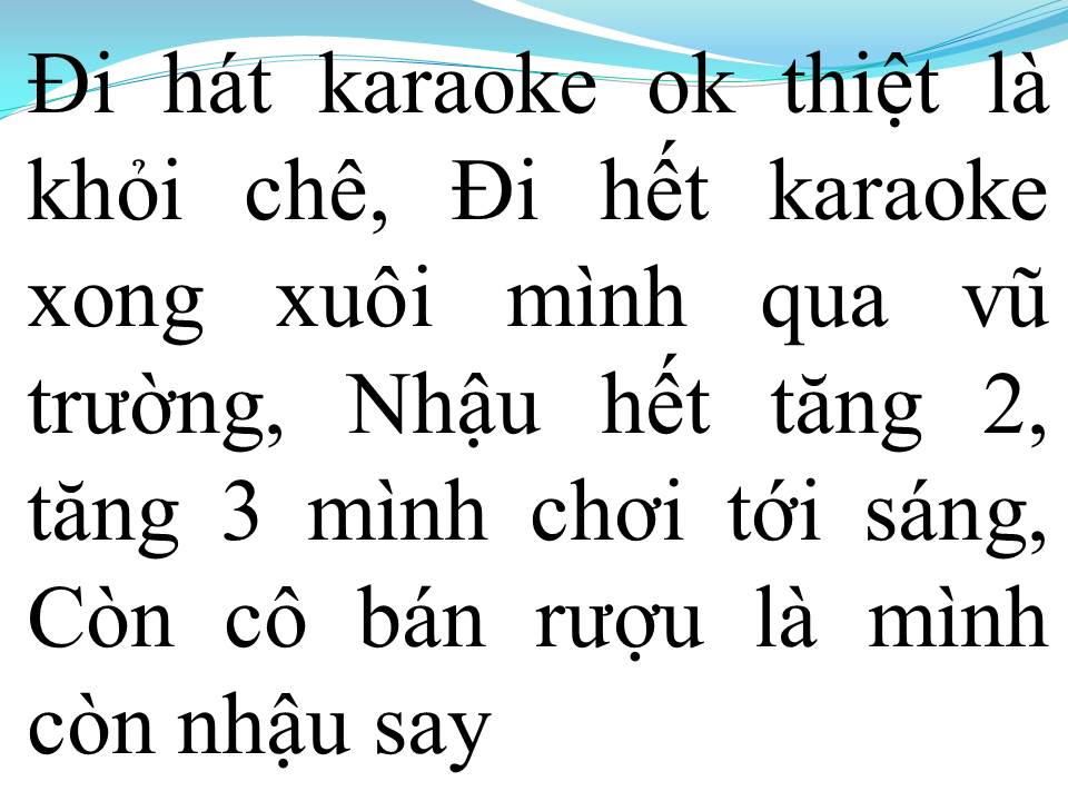 Lời bài hát NHẬU