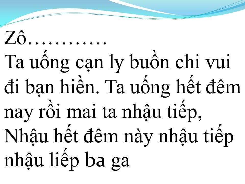 Lời bài hát NHẬU