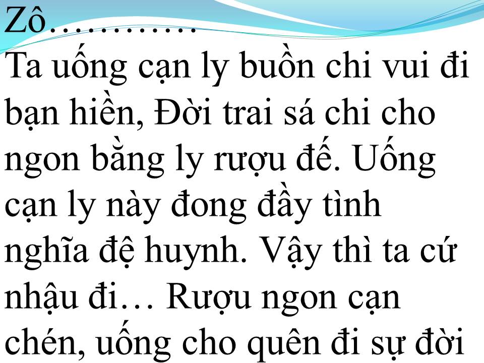 Lời bài hát NHẬU