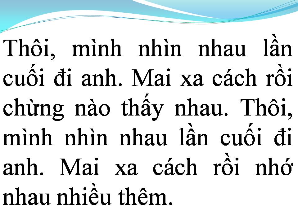 Lời bài hát NHÌN NHAU LẦN CUỐI