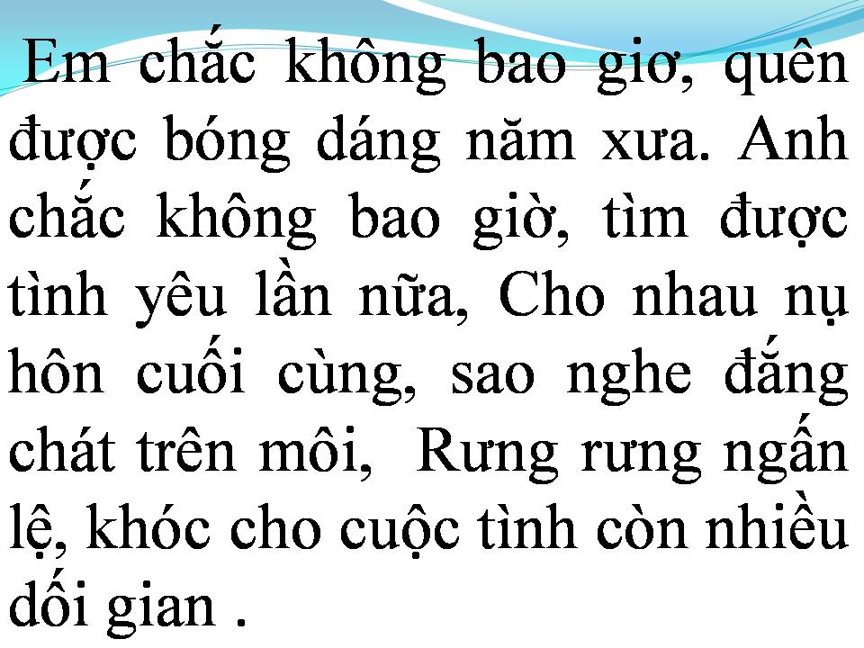 Lời bài hát NHÌN NHAU LẦN CUỐI