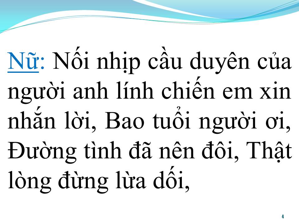 Lời bài hát NHỊP CẦU TRI ÂM (SONG CA)