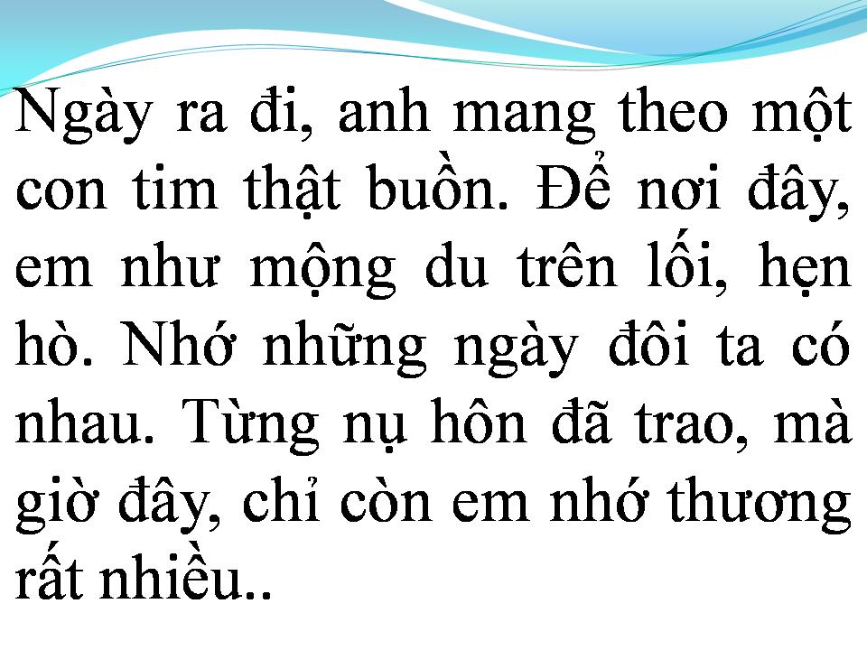 Lời bài hát NHỚ ĐẾN ANH