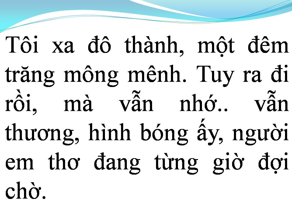 Lời bài hát NHỚ THÀNH ĐÔ