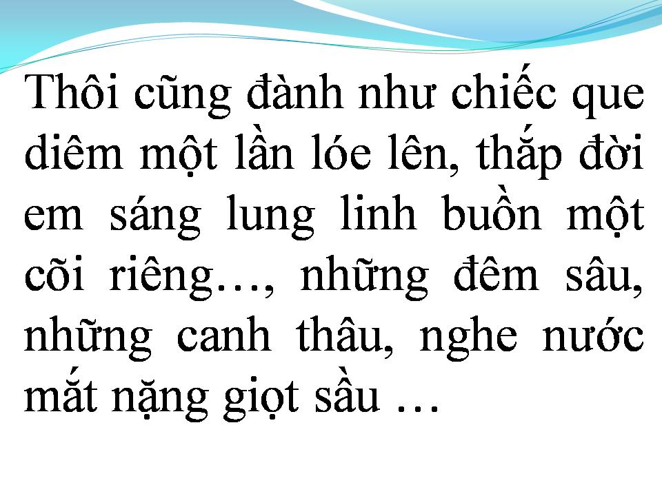 Lời bài hát NHƯ CHIẾC QUE DIÊM