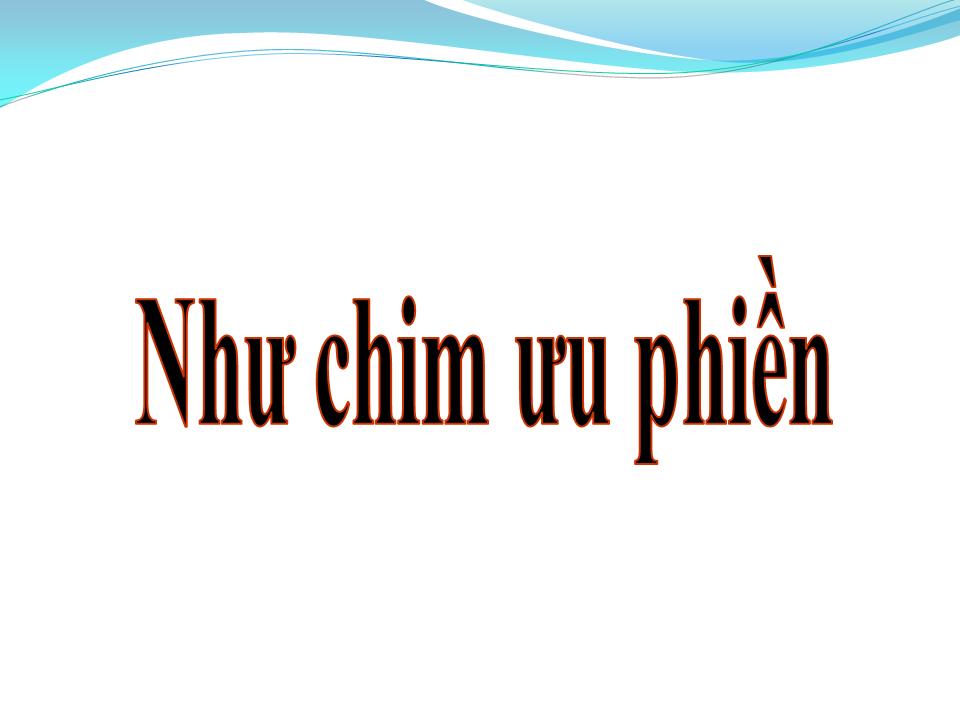 Lời bài hát NHƯ CHIM ƯU PHIỀN