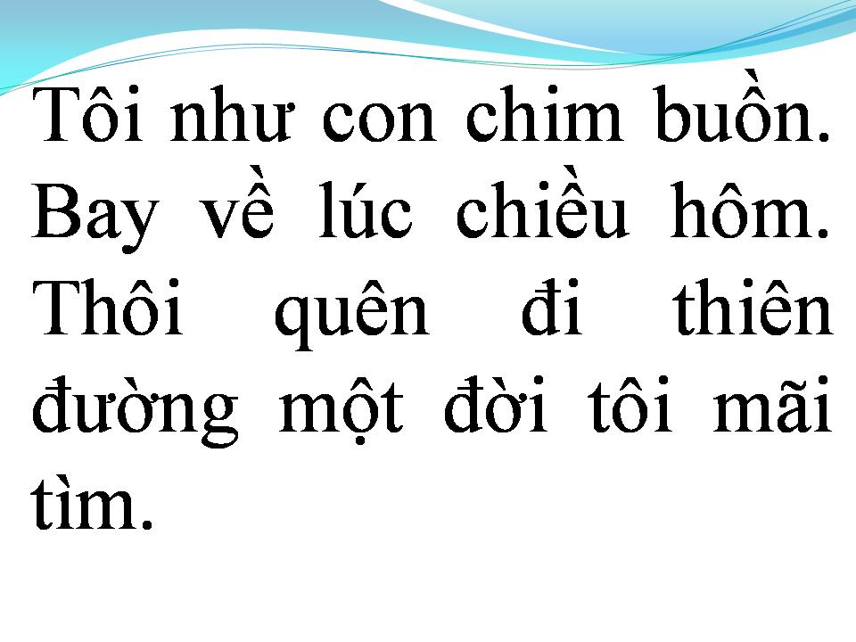 Lời bài hát NHƯ CHIM ƯU PHIỀN