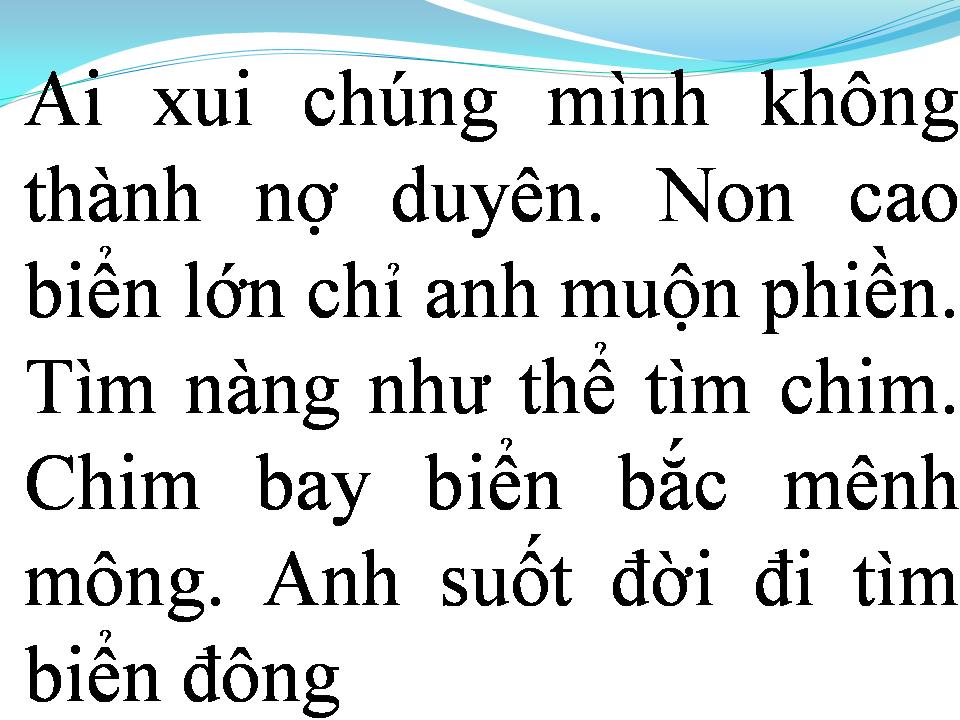 Lời bài hát NHƯ THỂ TÌM CHIM