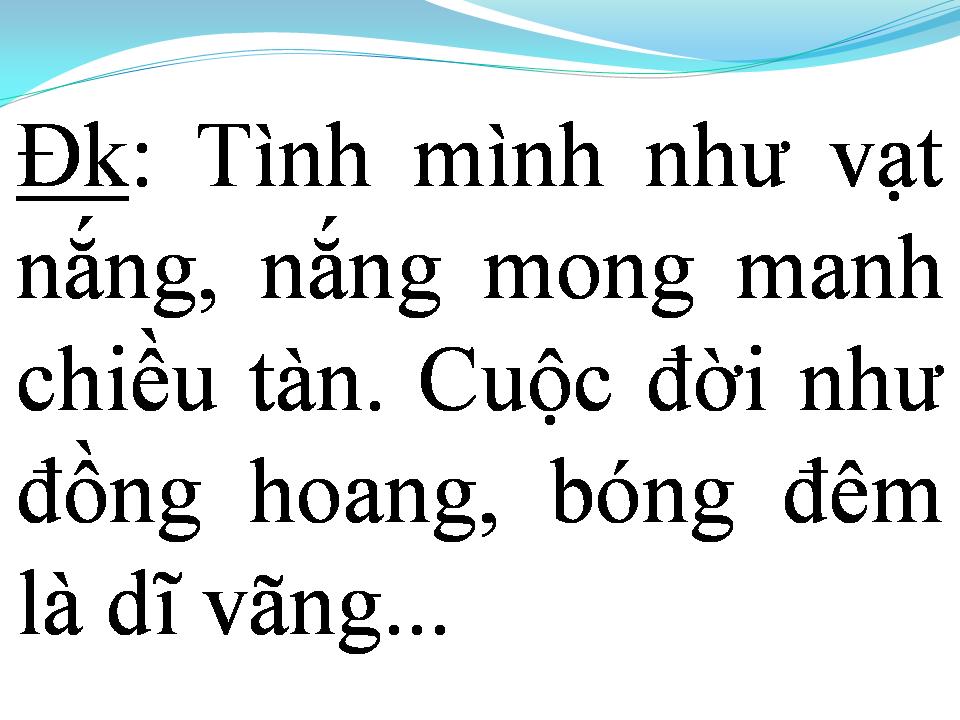 Lời bài hát NHƯ VẠT NẮNG