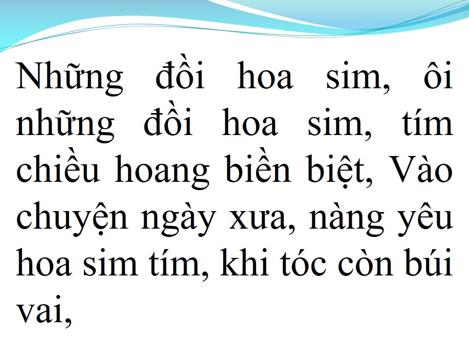 Lời bài hát NHỮNG ĐỒI HOA SIM