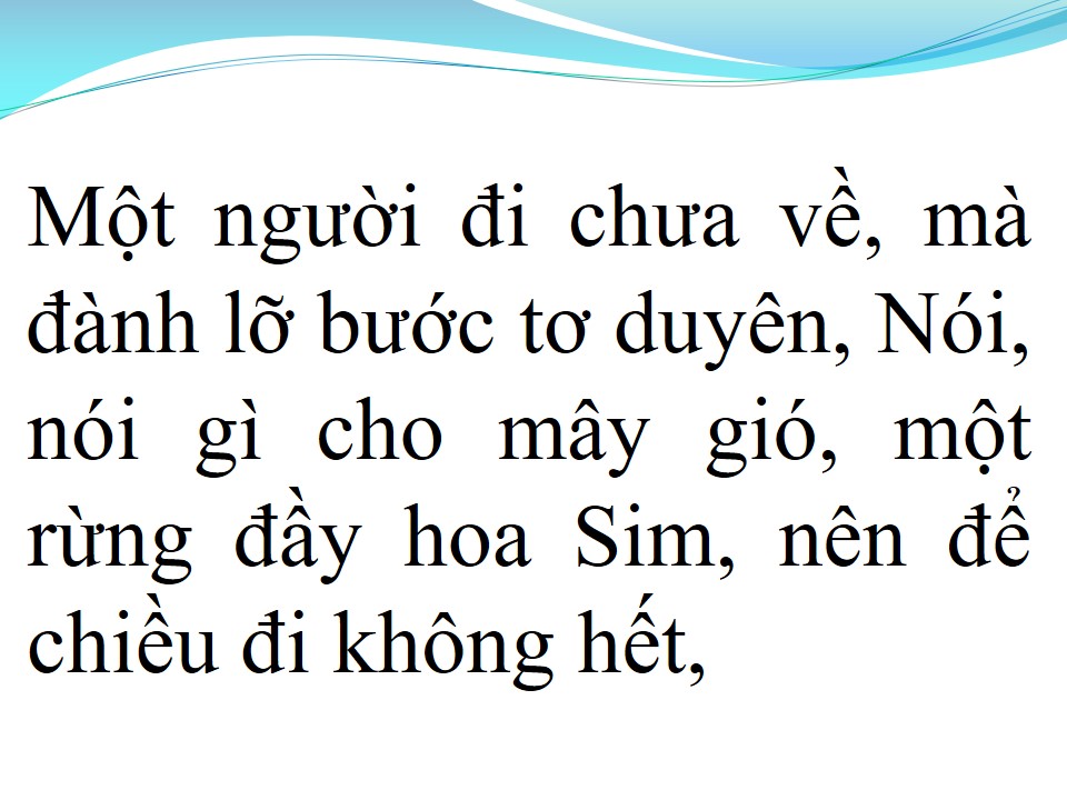 Lời bài hát NHỮNG ĐỒI HOA SIM