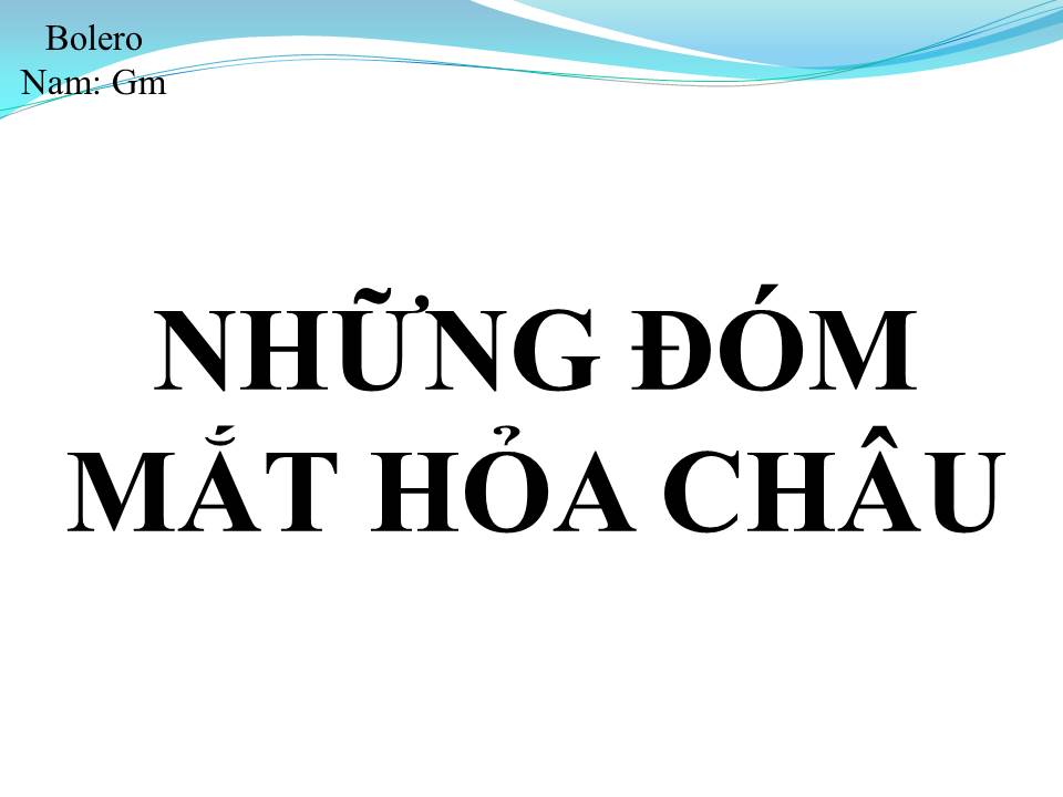 Lời bài hát NHỮNG ĐÓM MẮT HỎA CHÂU