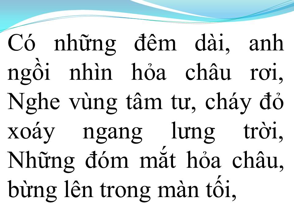 Lời bài hát NHỮNG ĐÓM MẮT HỎA CHÂU