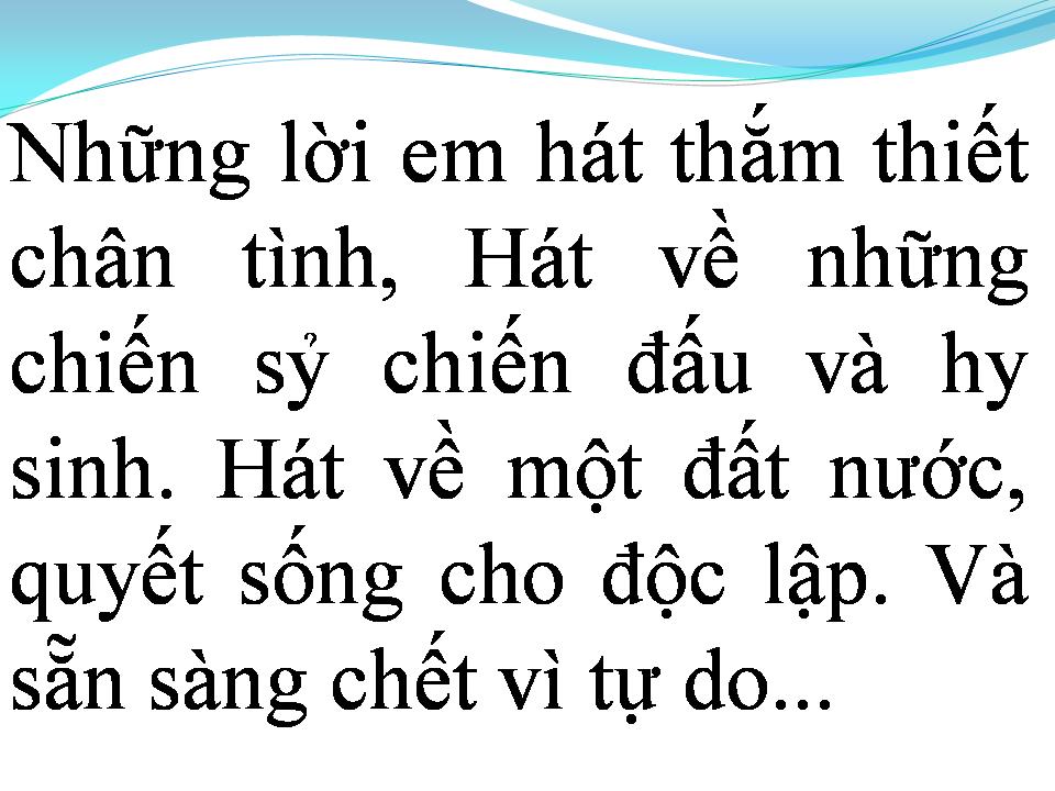 Lời bài hát NHỮNG LỜI EM HÁT