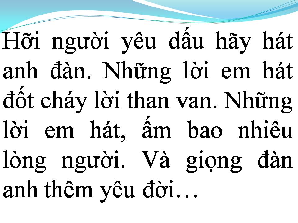 Lời bài hát NHỮNG LỜI EM HÁT