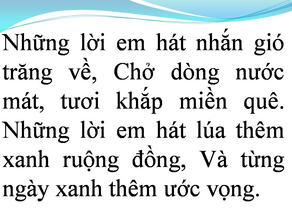 Lời bài hát NHỮNG LỜI EM HÁT