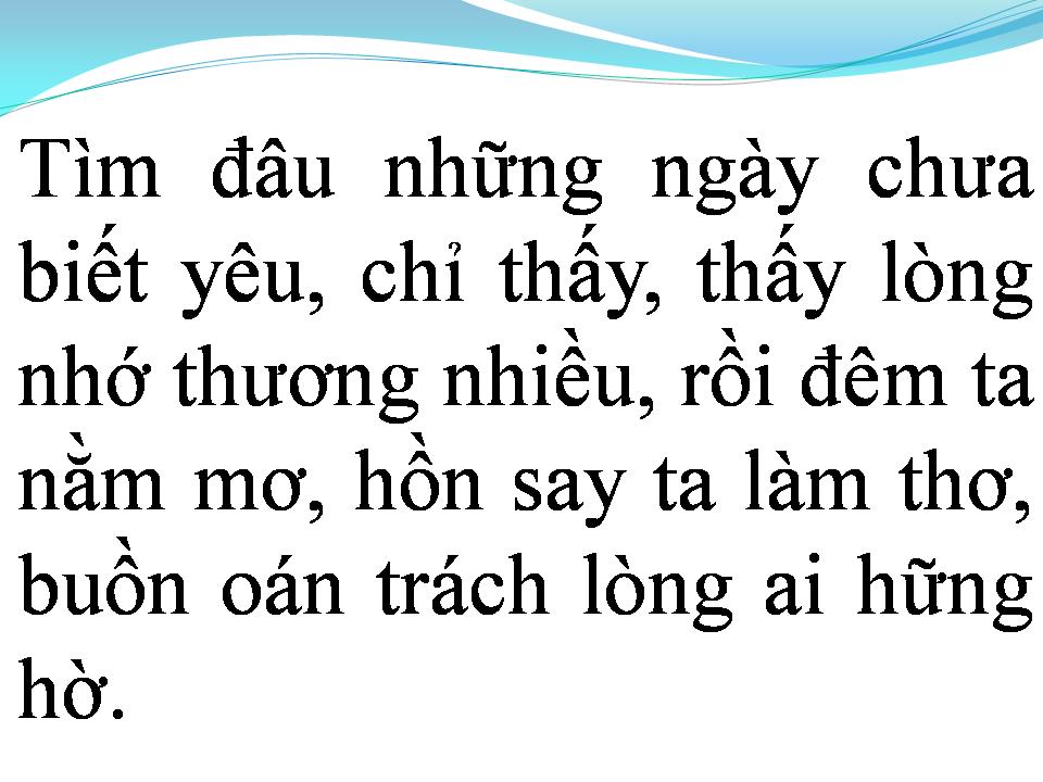 Lời bài hát NHỮNG NGÀY THƠ MỘNG