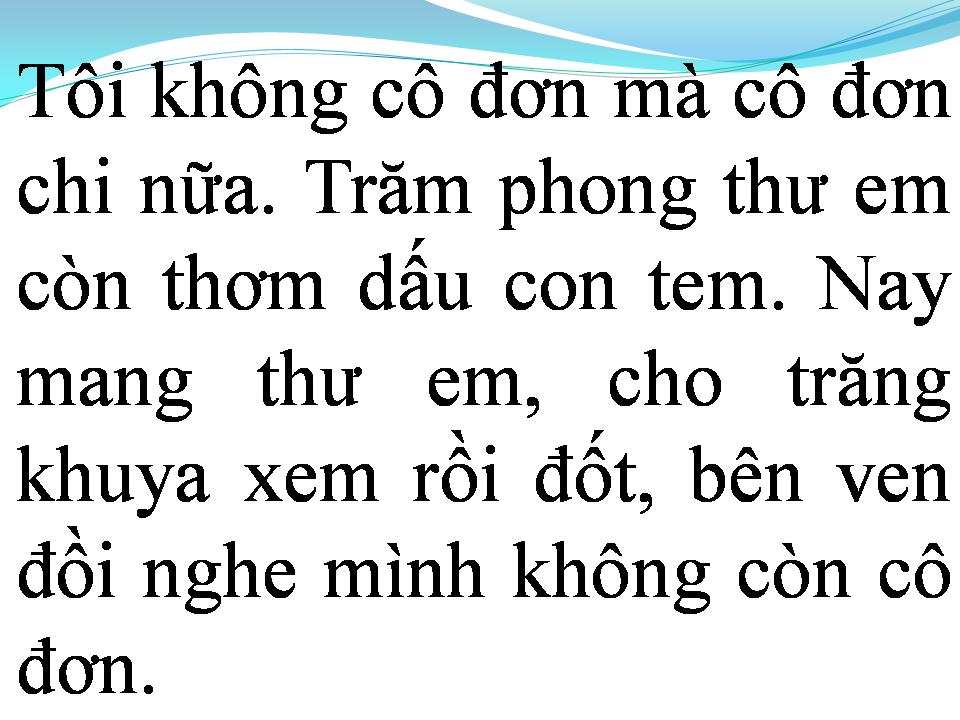Lời bài hát NGƯỜI KHÔNG CÔ ĐƠN