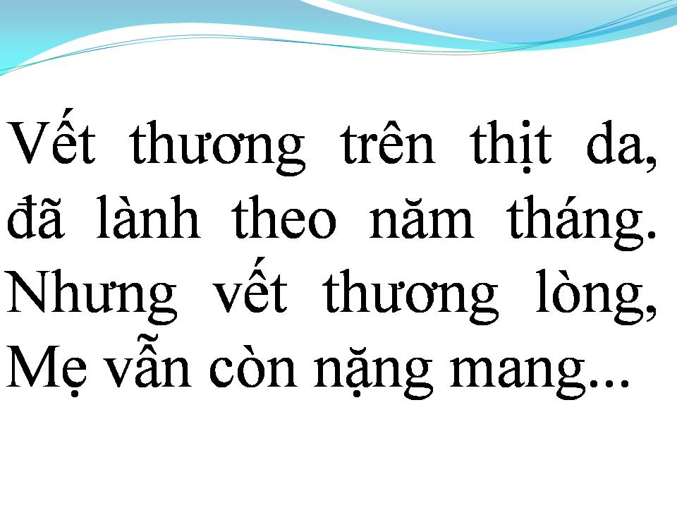 Lời bài hát NGƯỜI MẸ CỦA TÔI